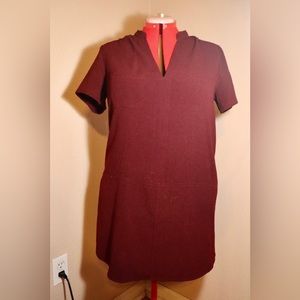 Crepe Short Sleeve Drop Waist Dress